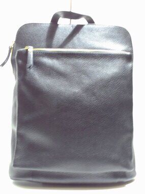 L.Credi Convertible Backpack in Black Pebbled Leather with Gold Hardware